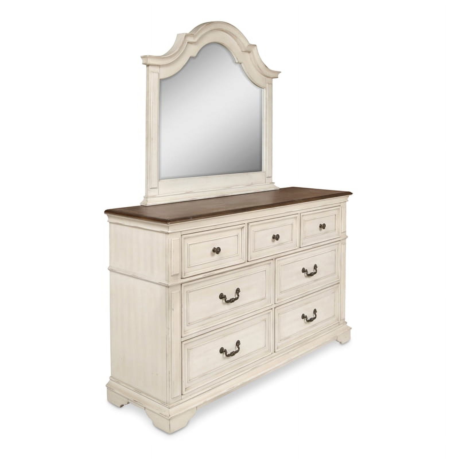 New Classic Anastasia 4-Piece Wood Cal King Bedroom Set with Chest in Ant White