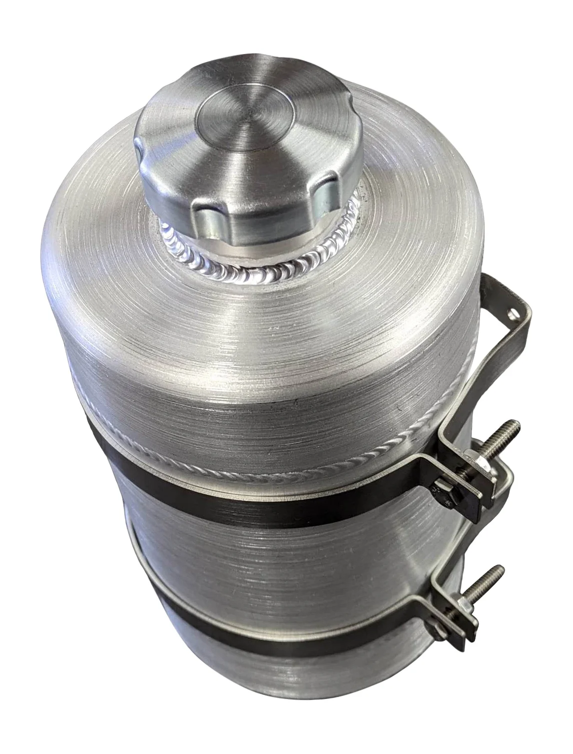 6x25 Vertical Spun Aluminum Gas Tank - 2.5 Gallon - 3/8 NPT