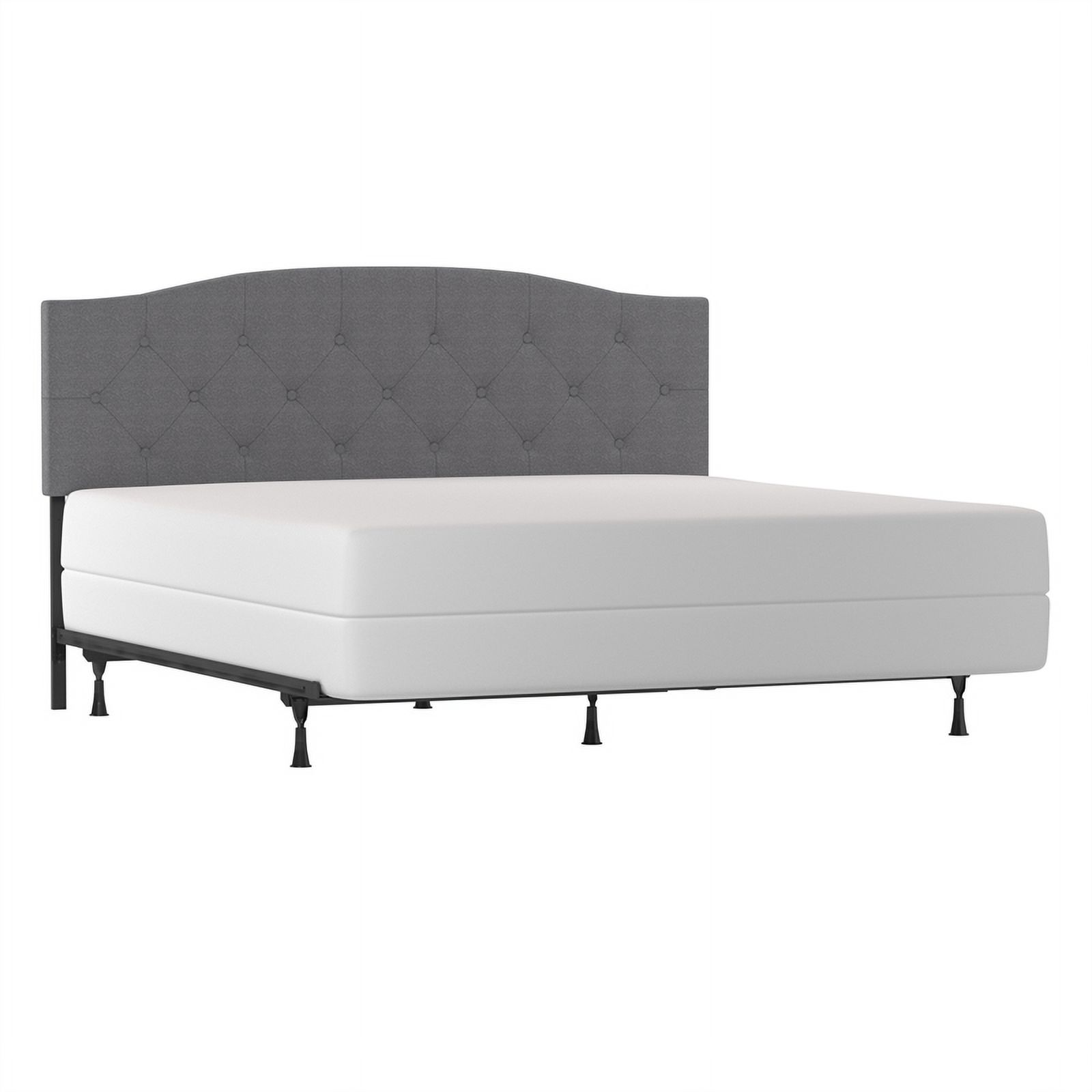 Bowery Hill Upholstered King/Cal King Headboard in Glacier Gray Fabric