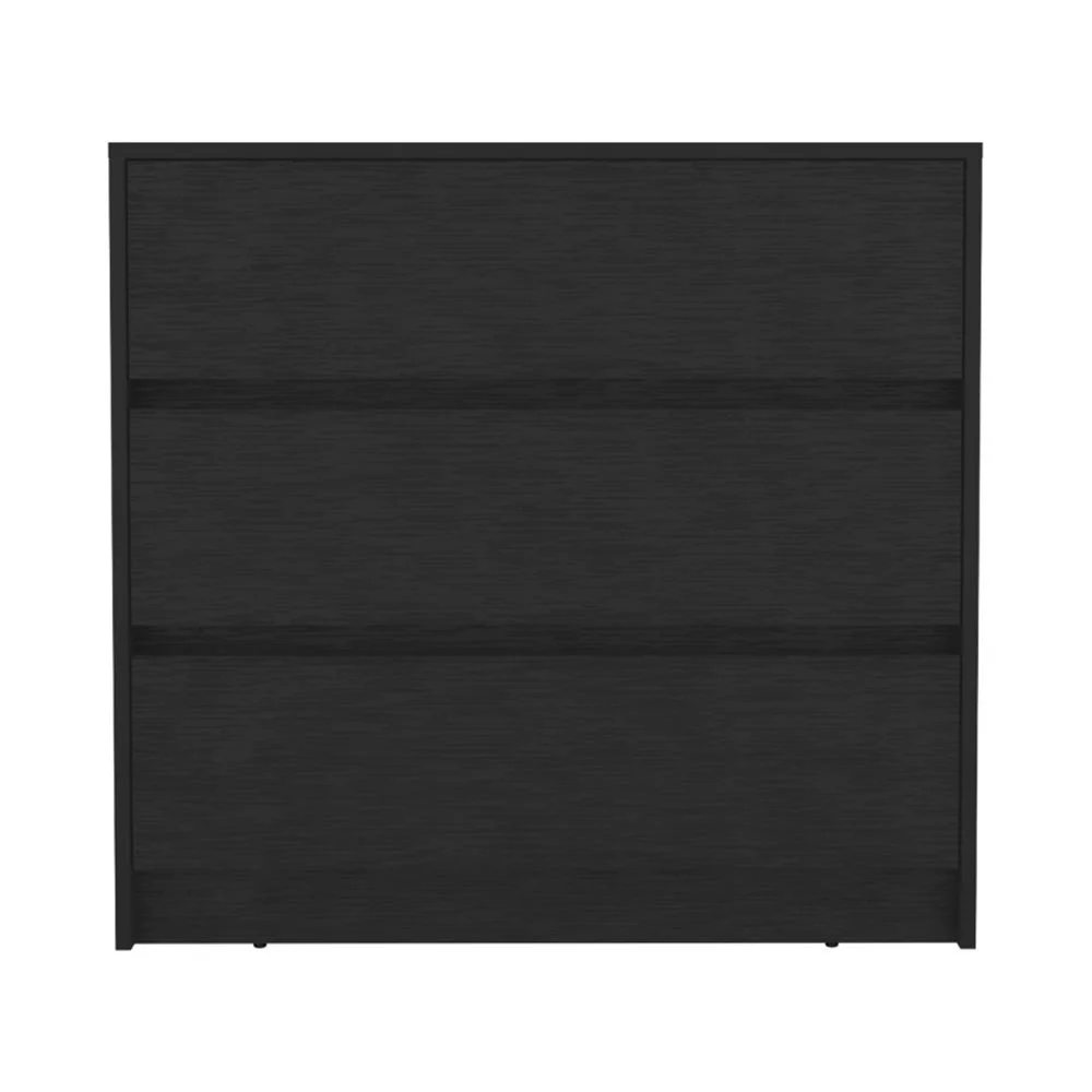 Austin Three Drawer Dresser, Pull Out Mechanism-Black