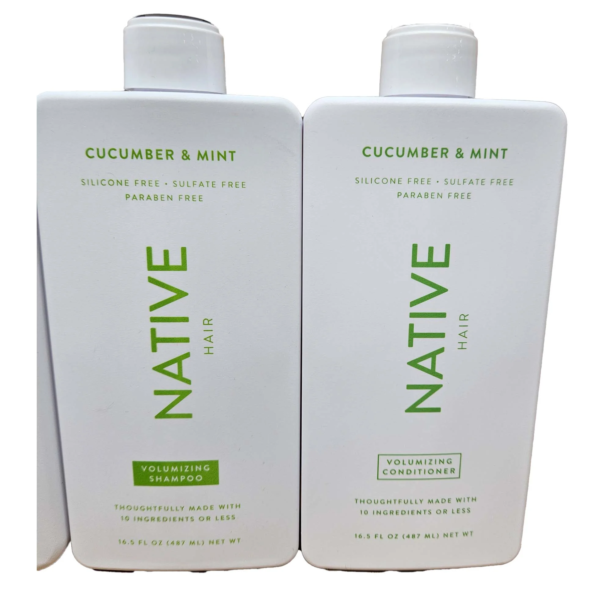 Native Natural Body Wash, Shampoo, Conditioner & Loofah, Cucumber & Mint, Sulfate Free, Paraben Free