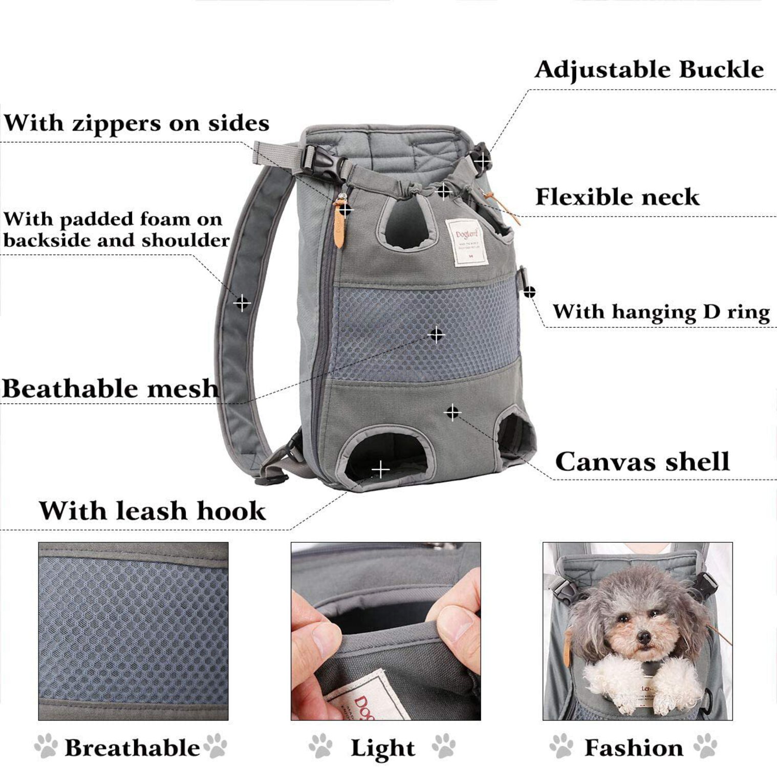 Cat Dog Carrier Front Backpack