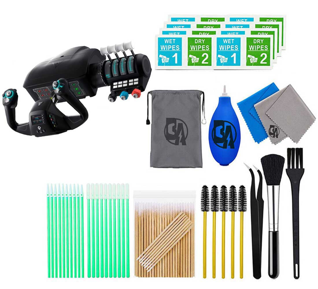 Turtle Beach - VelocityOne Flight Universal Control System for Flight Simulation on Xbox Series Windows PCs - Black With Cleaning Manual Kit Bolt Axtion Bundle Used