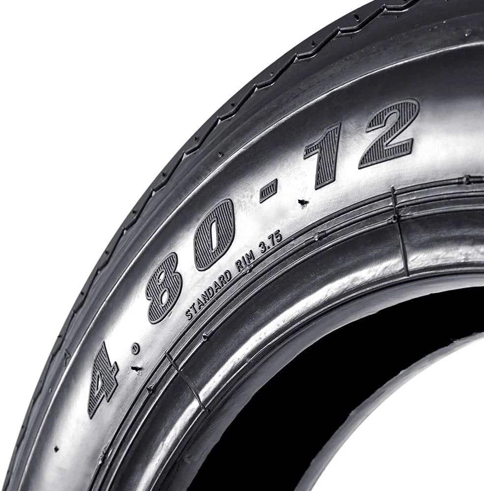 SUPERGUIDER 4.80-12 Trailer Tire 4.80x12 Boat Motorcycle Utility Trailer Tires 4.80-12 Load Range C 6PR Set of 3