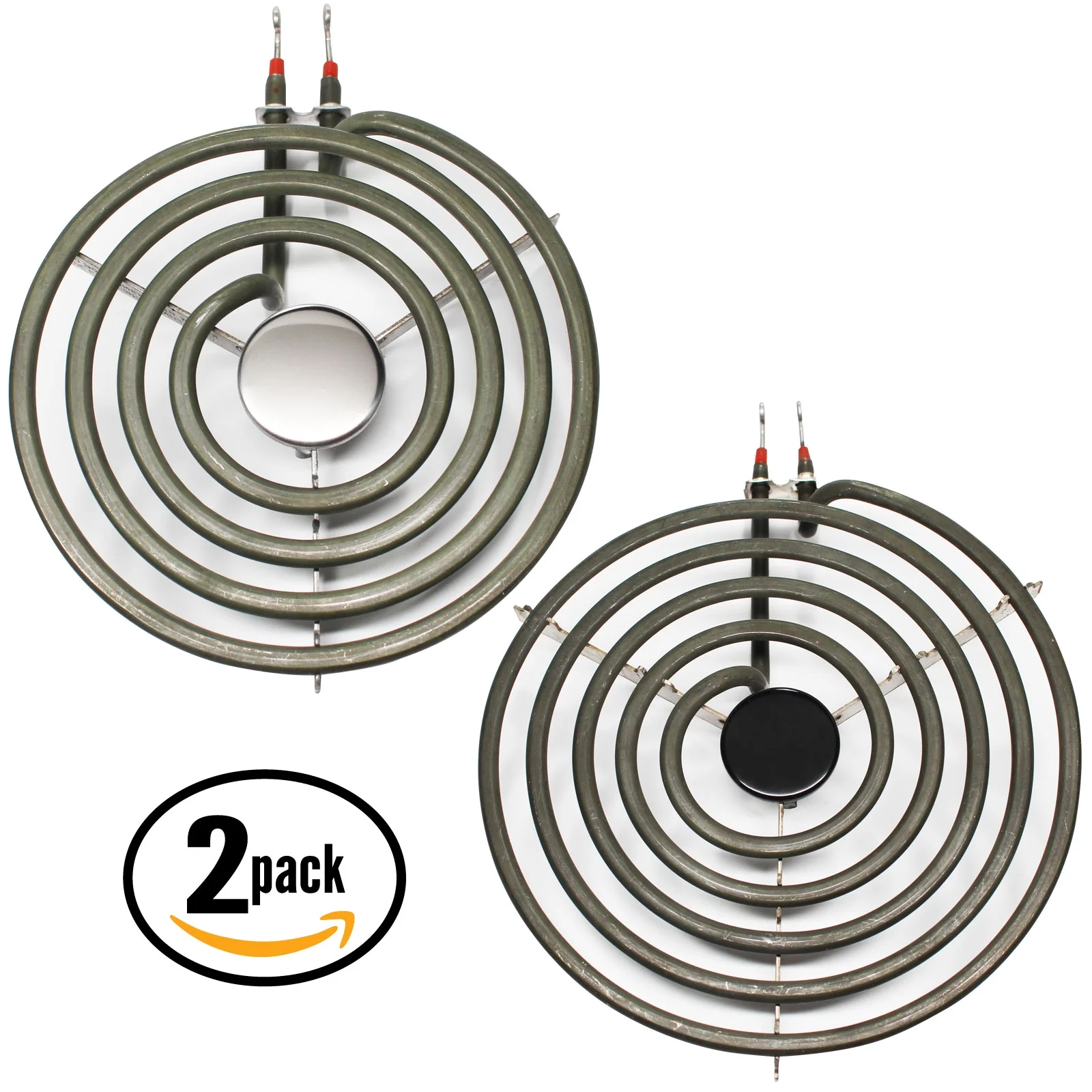 2-Pack Replacement Kenmore / Sears 79090922401 8 inch 5 Turns & 6 inch 4 Turns Surface Burner Elements - Compatible Kenmore / Sears 316442301 & 316439801 Heating Element for Range, Stove & Cooktop