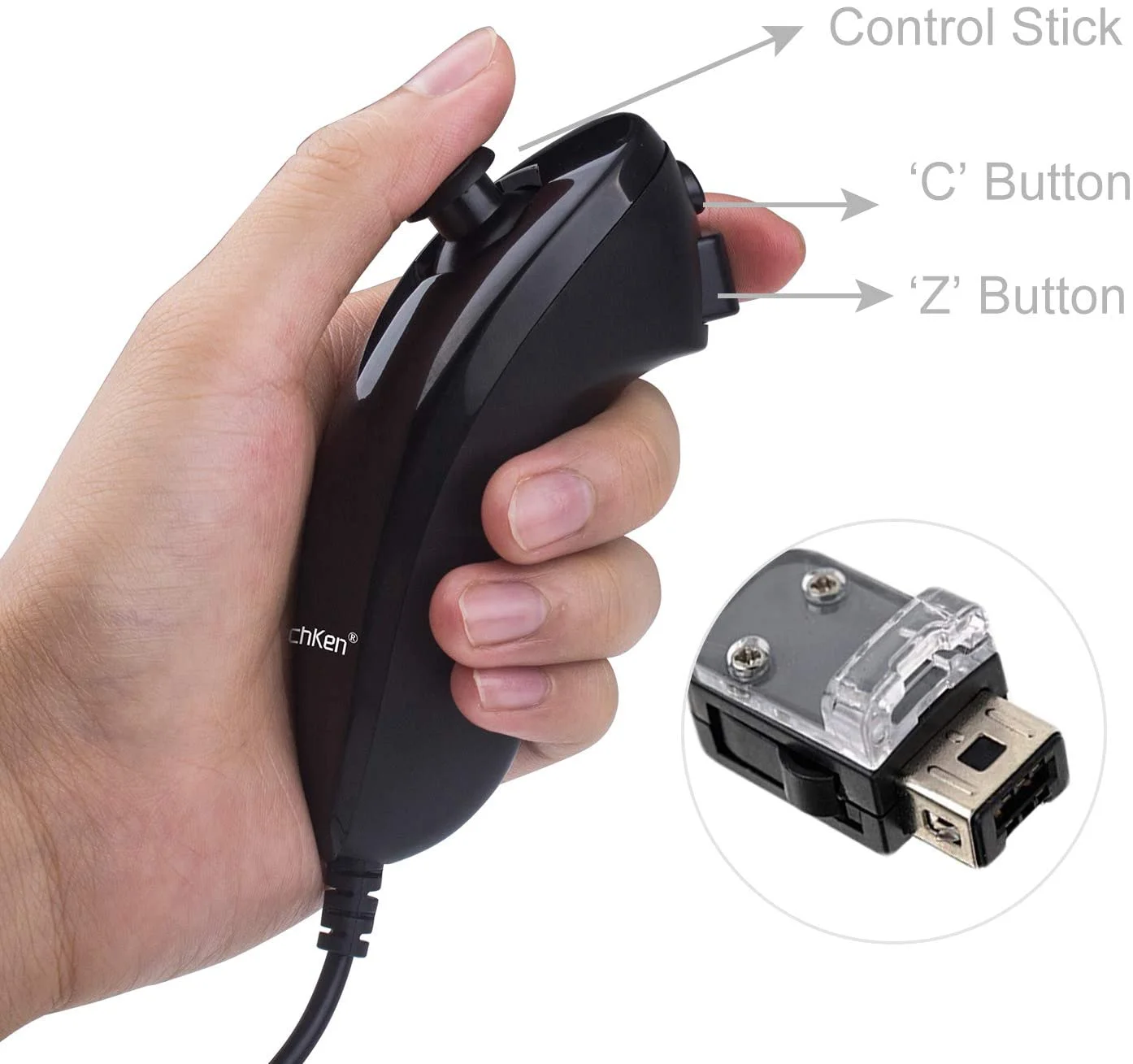 Nintendo Wii White Gaming Console With 2 Black Gaming Controller + HDMI Cable BOLT AXTION Bundle Like New