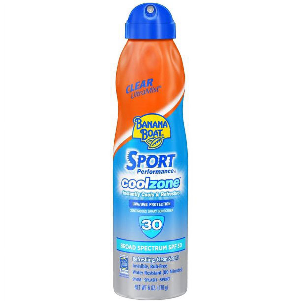 Banana Boat Sunscreen Lotion, Spray  Cool Zone, SPF 30 6 oz (Pack of 3)
