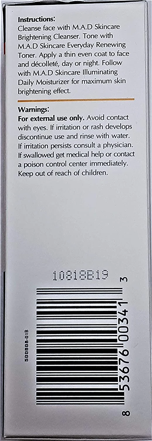 M.A.D Skincare C4 Intensiv Brightening Serum W/Pro Strength Vitamin C 1 oz.