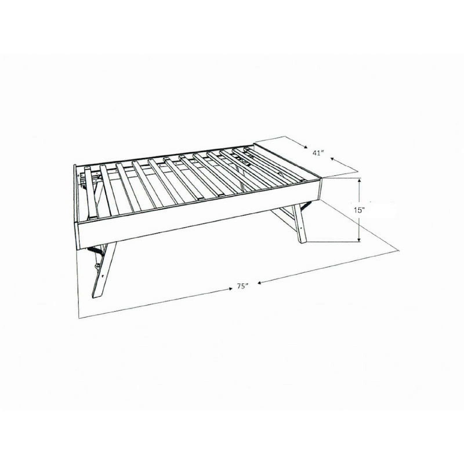 Home Square 3-Piece Set with 2 Fabric Daybed Mattresses and Wood Daybed