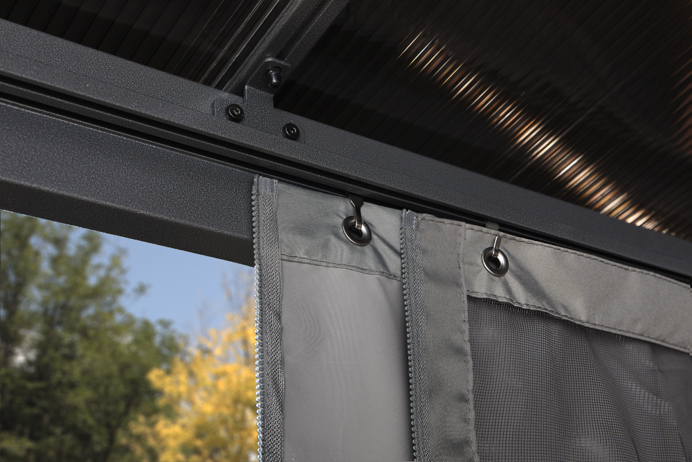 Sojag Pompano 12x16 wall gazebo - grey