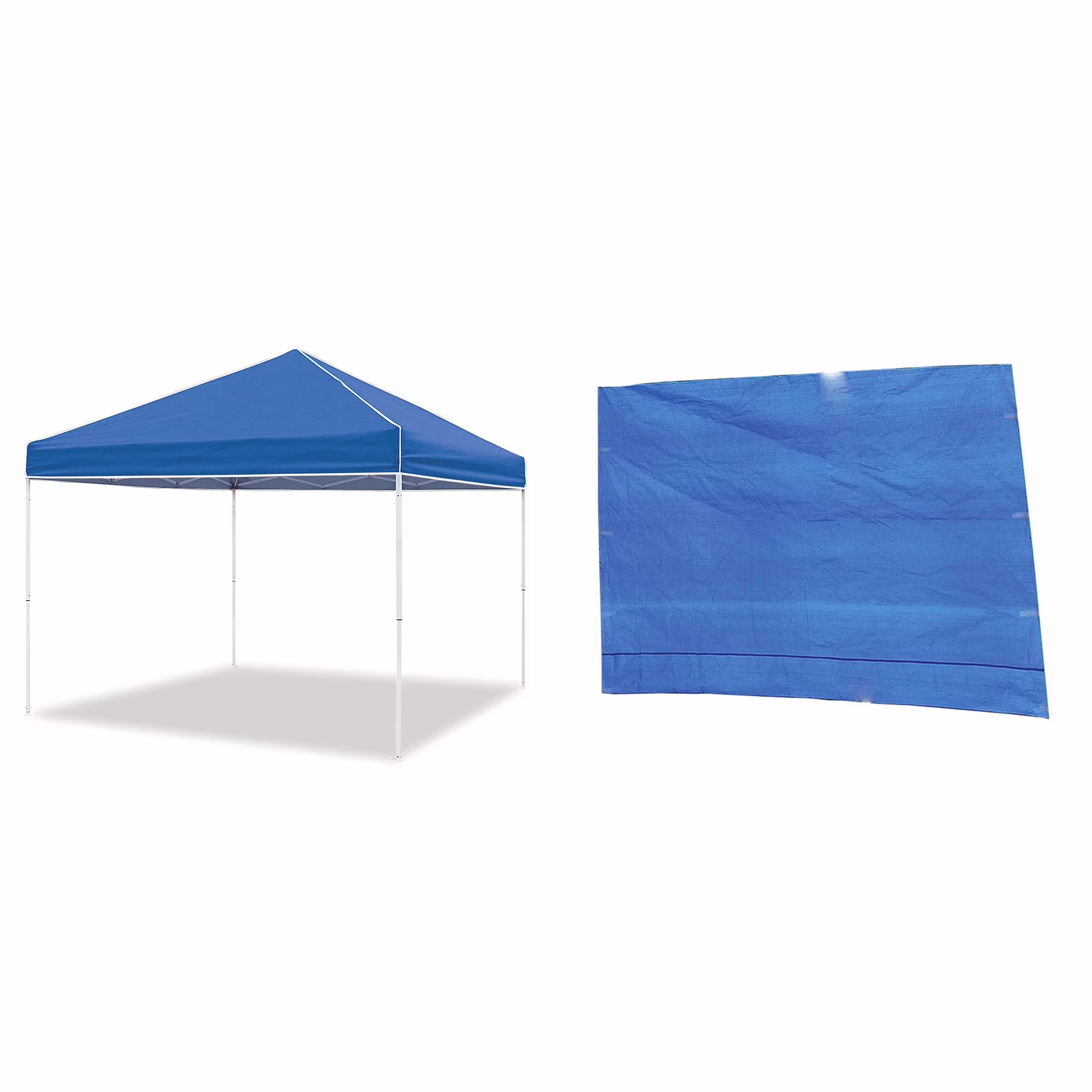 Z-Shade 10x10 Foot Everest Pop Up Shade Canopy w/ Taffeta Attachment, Blue
