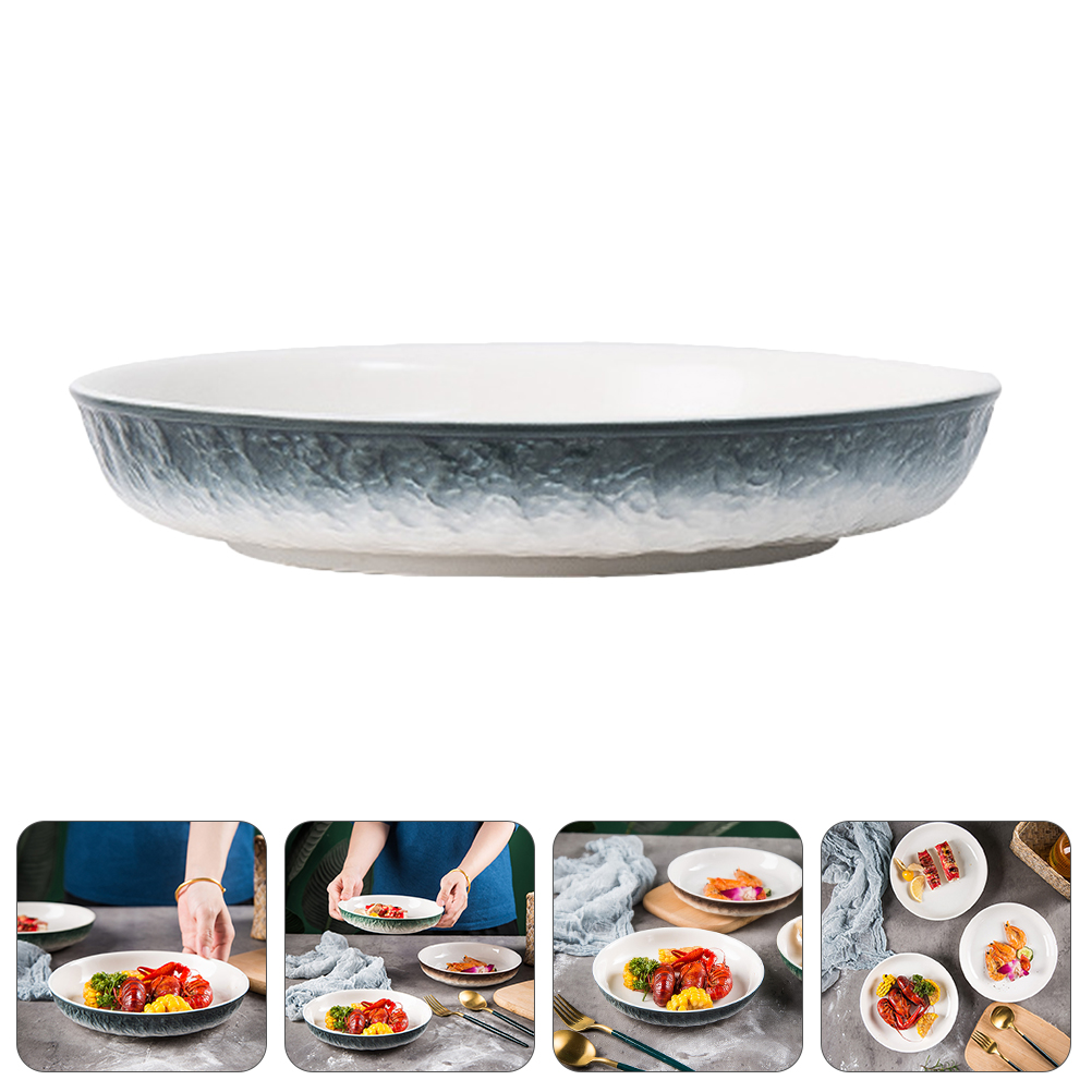 Tableware Ceramic Plate Household Assiette Tableware  Round Dish