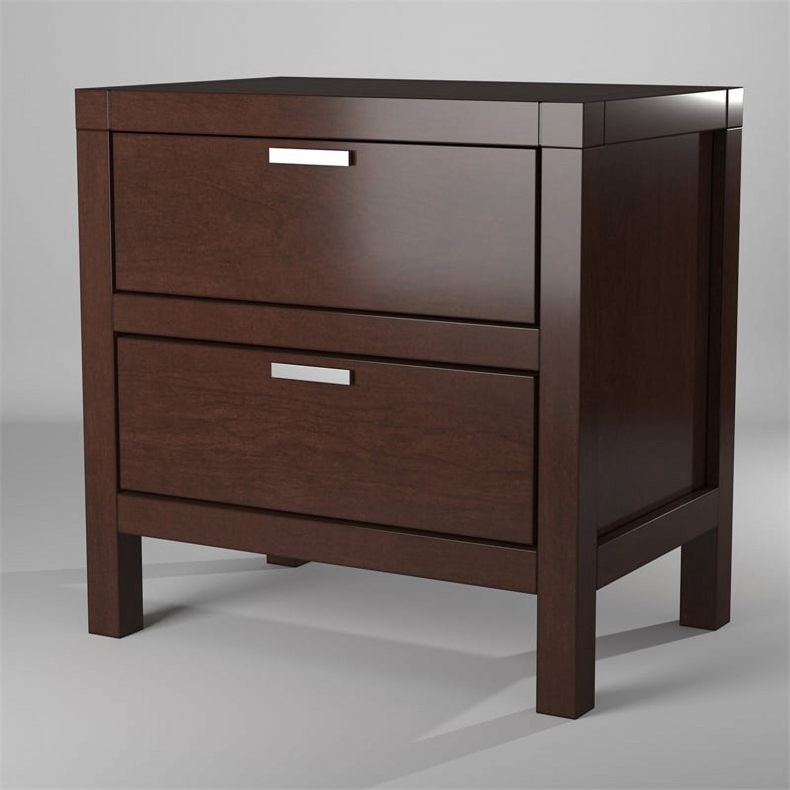 Home Square 3-Piece Set with 2 Nightstands & 7 Drawer Dresser in Cappuccino