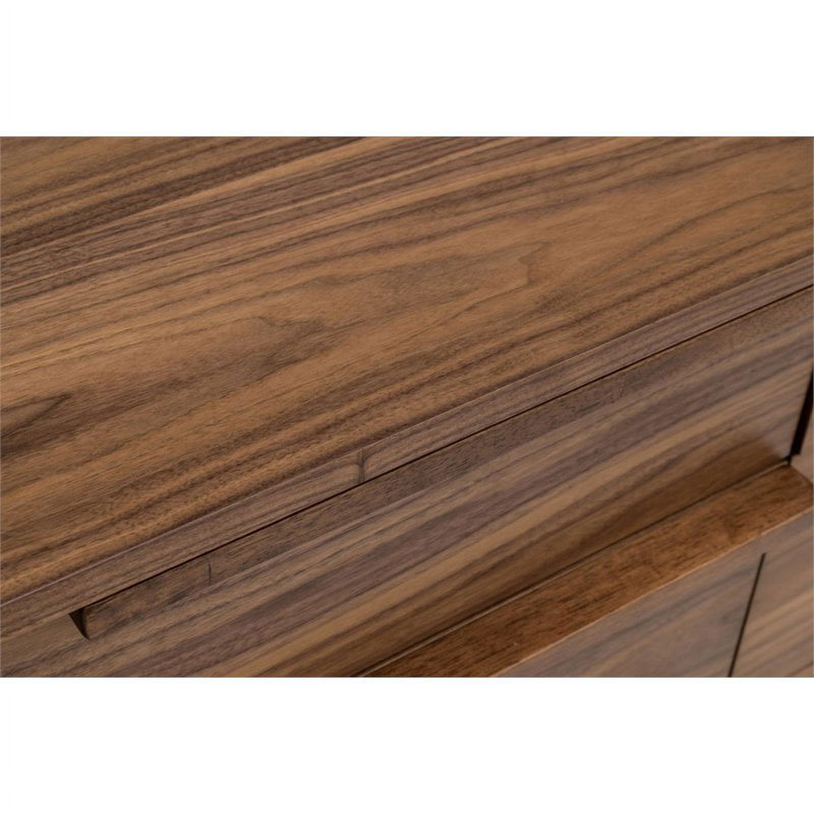 Limari Home Amberlie Modern Veneer Wood 6-Drawers Bedroom Dresser in Walnut