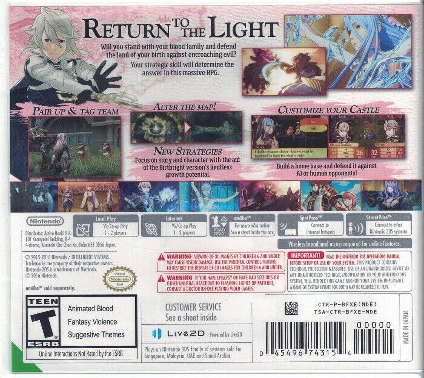 Fire Emblem Fates: Birthright [Nintendo 3DS Tactics RPG UAE World Edition] NEW