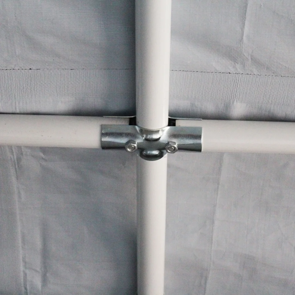 King Canopy 7' x 12' Silver Garage Cover and Front Wall Set