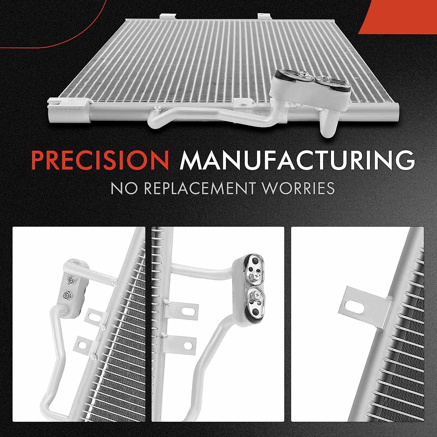 A-Premium Air Conditioning A/C Condenser Compatible with Cadillac Seville 1998-2004, Replace# 4943, 52380505