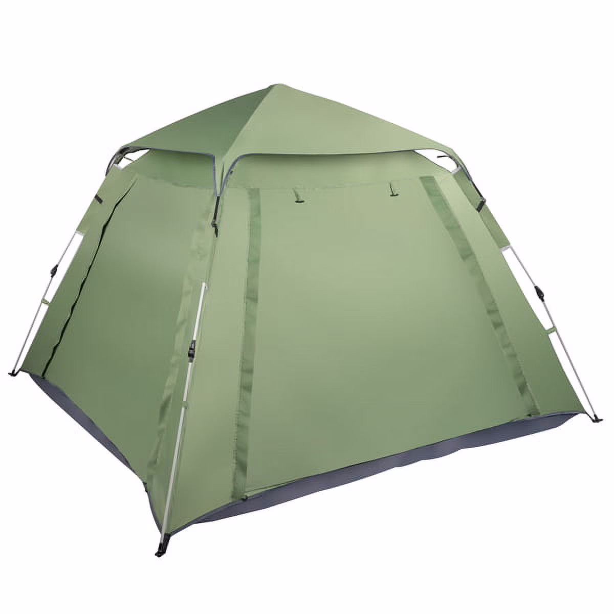 Bornmio 240*240*150cm Spring Quick Open Four-Person Family Tent Camping Tent Green