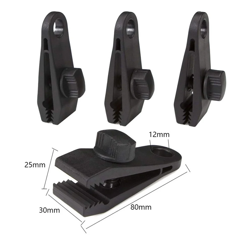 Yabuy 30pcs Tarp Clips Heavy Duty Lock Grip Tent Fasteners Clamps with Bungee Ball Cords Carabiners for Camping Tarps Awnings Caravan Canopies