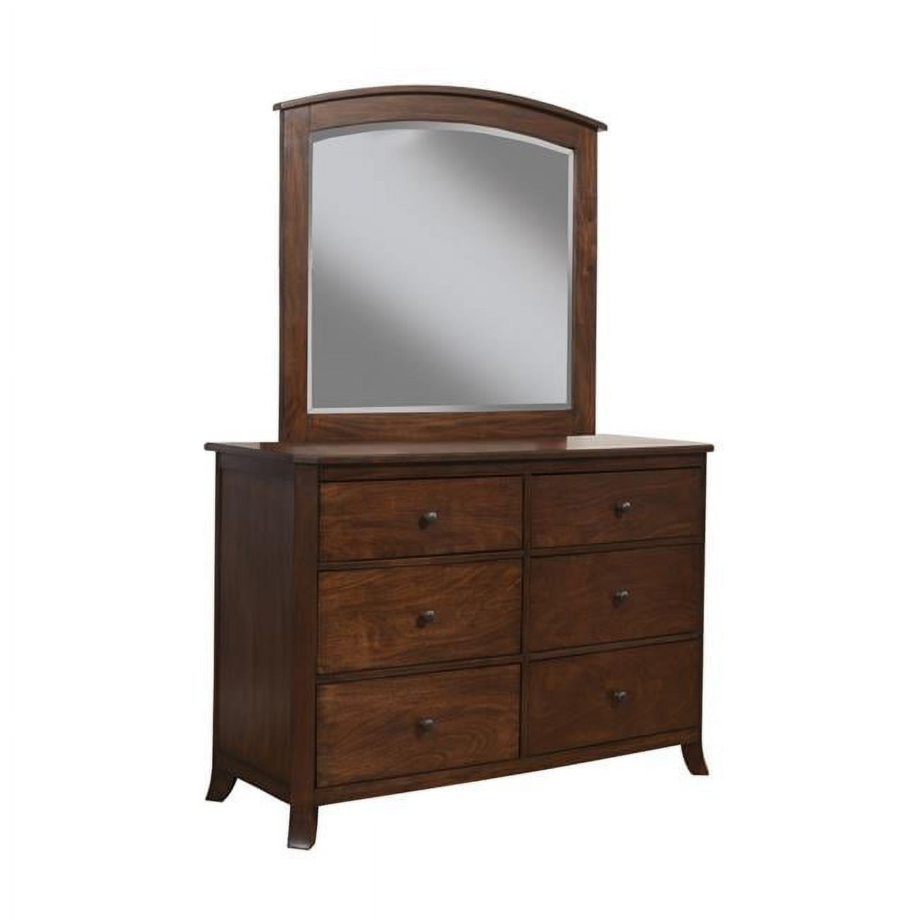 52 in. Brown Solid Wood Six Drawer Double Dresser
