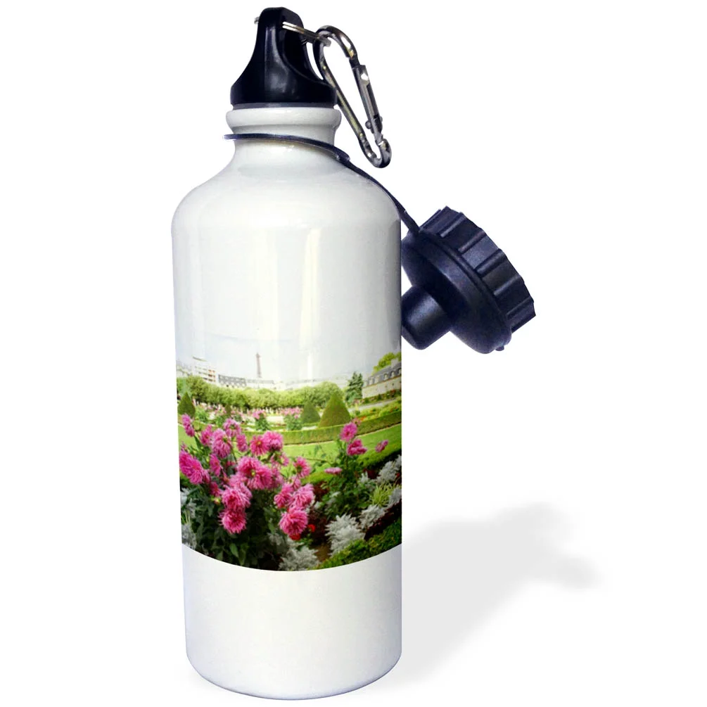 The breathtaking gardens near Les Invalides in Paris being watched over by the Eiffel Tower 21 oz Sports Water Bottle wb-38306-1