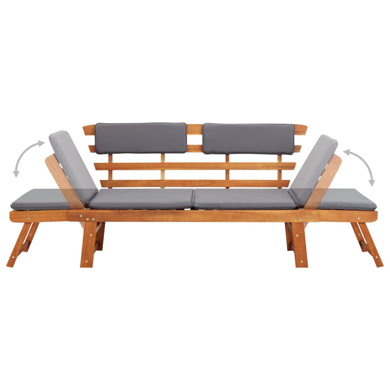2-in-1 Garden Daybed with Cushion 74.8