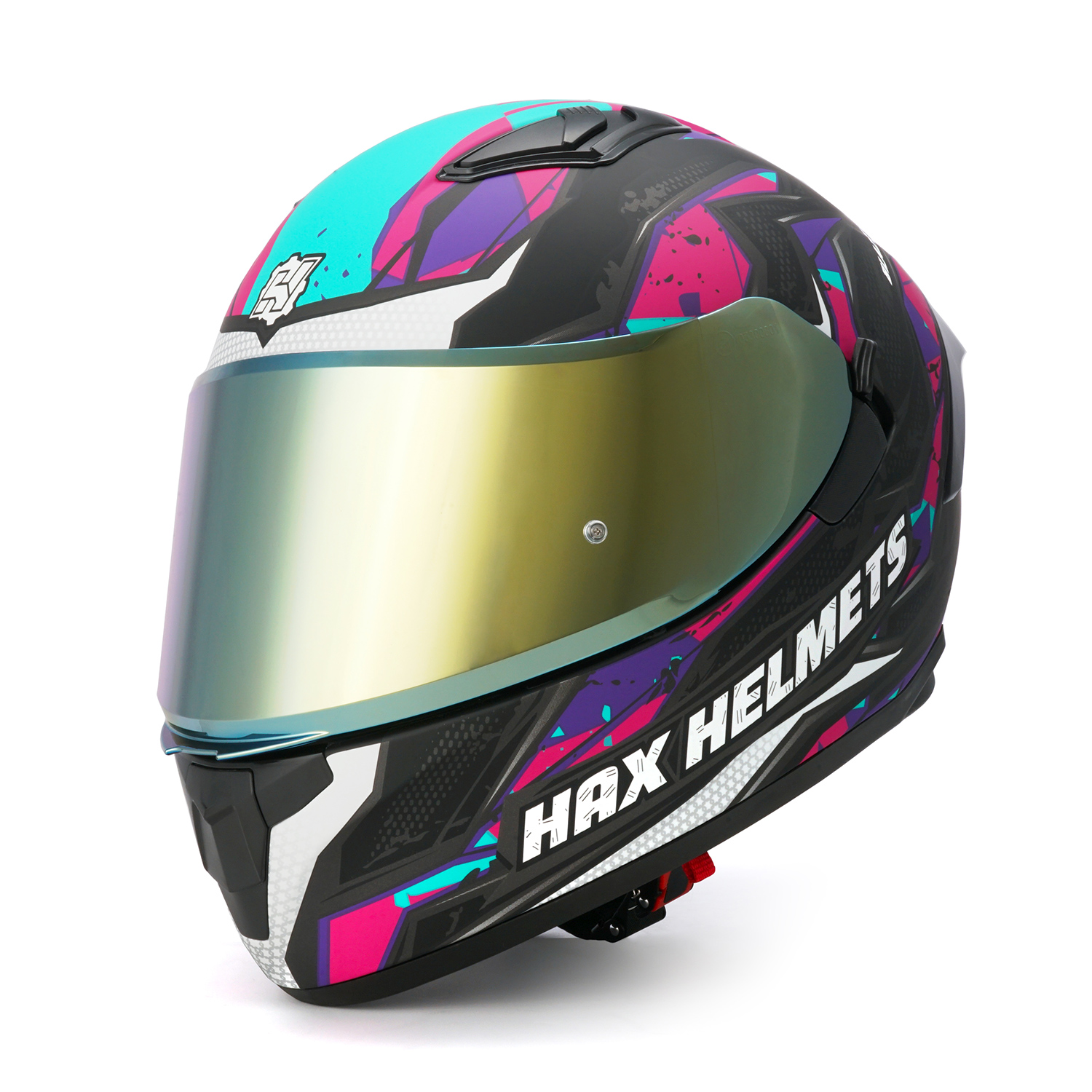 HAX Obsidian Full Face Dual Visor Adult Motorcycle Helmet for Motorbike Street Bike with Pinlock Ready DOT Approved