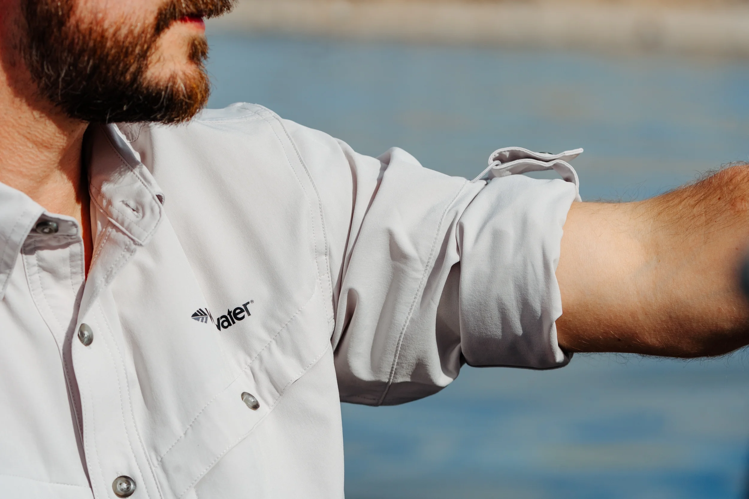 Whitewater Lightweight Moisture Wicking Long Sleeve Fishing Shirt with UPF 50 (Glacier Grey, XX-Large)