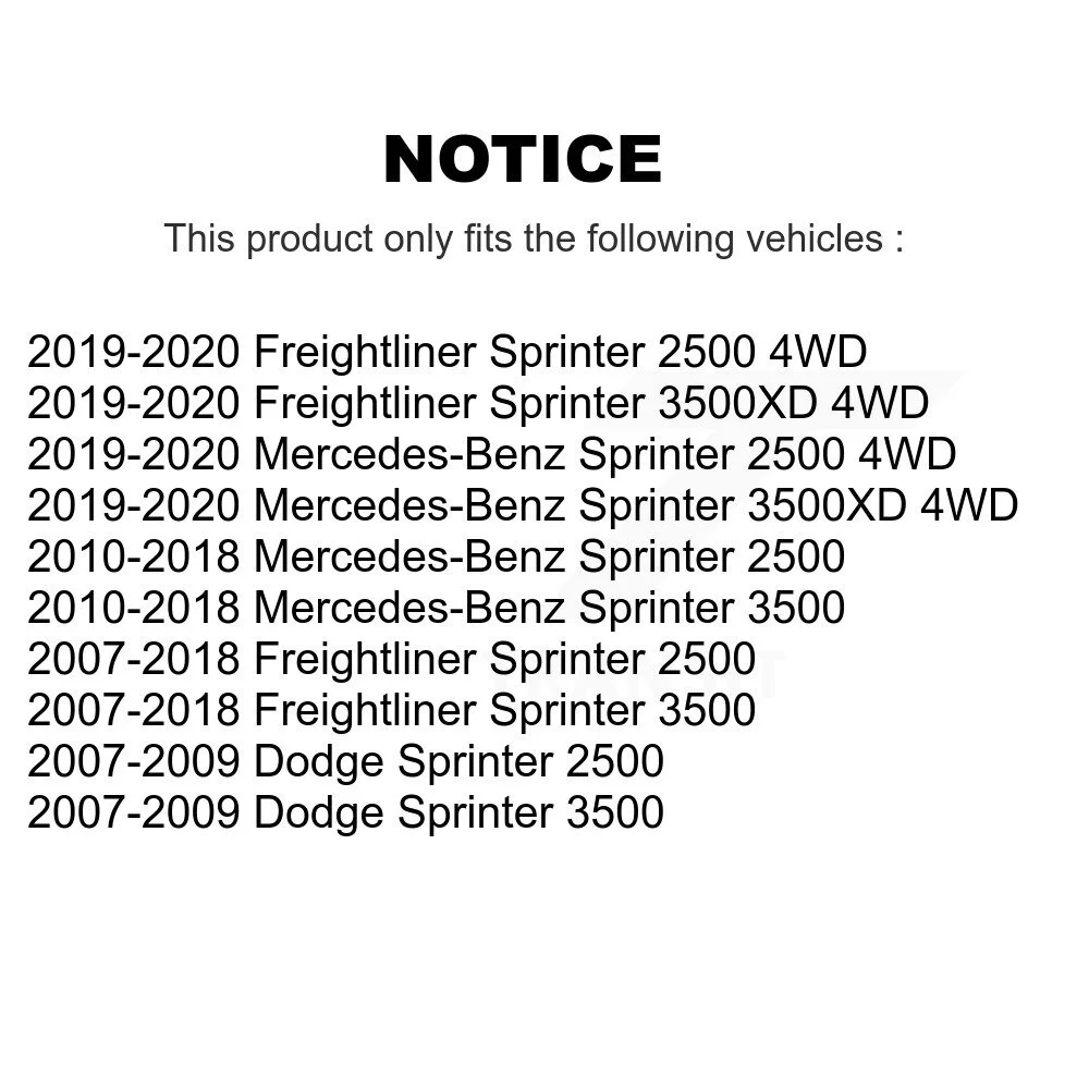 Transit Auto - Front Left (Driver) or Right (Passenger) Steering Tie Rod End & Boot Kit For Sprinter 2500 Mercedes-Benz 3500 Freightliner Dodge 3500XD KTB-100372