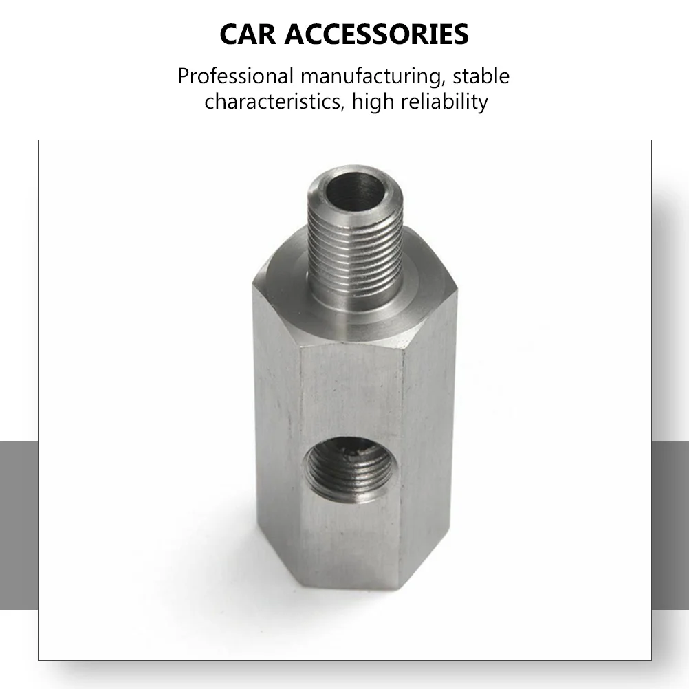 Etereauty 1 Set 1/8 NPT Oil Pressure Sensor Adapters Stainless Steel Turbine Adapter