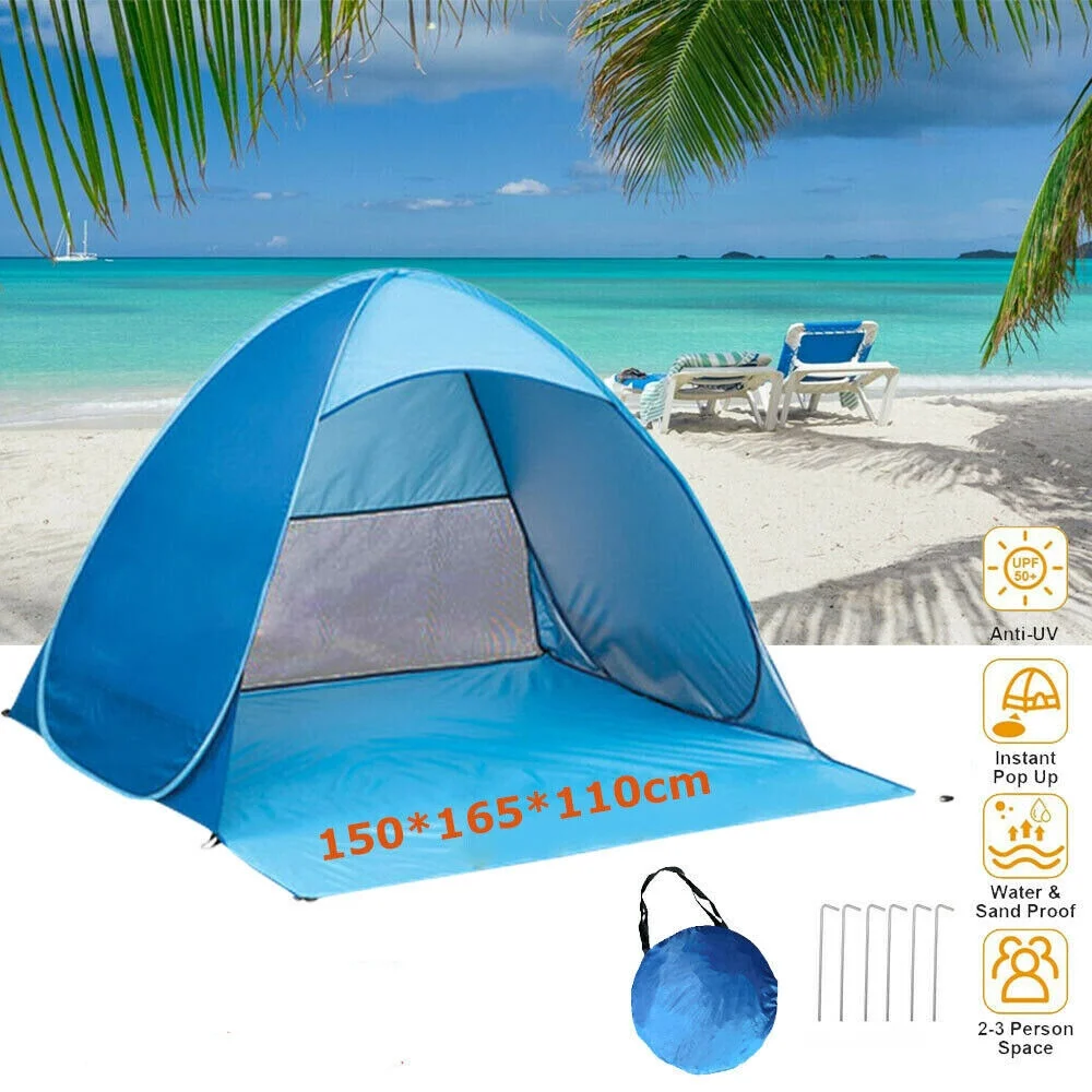 US Pop Up Camping Tent Outdoor Beach Portable Tent Sun Shade Fishing Canopy