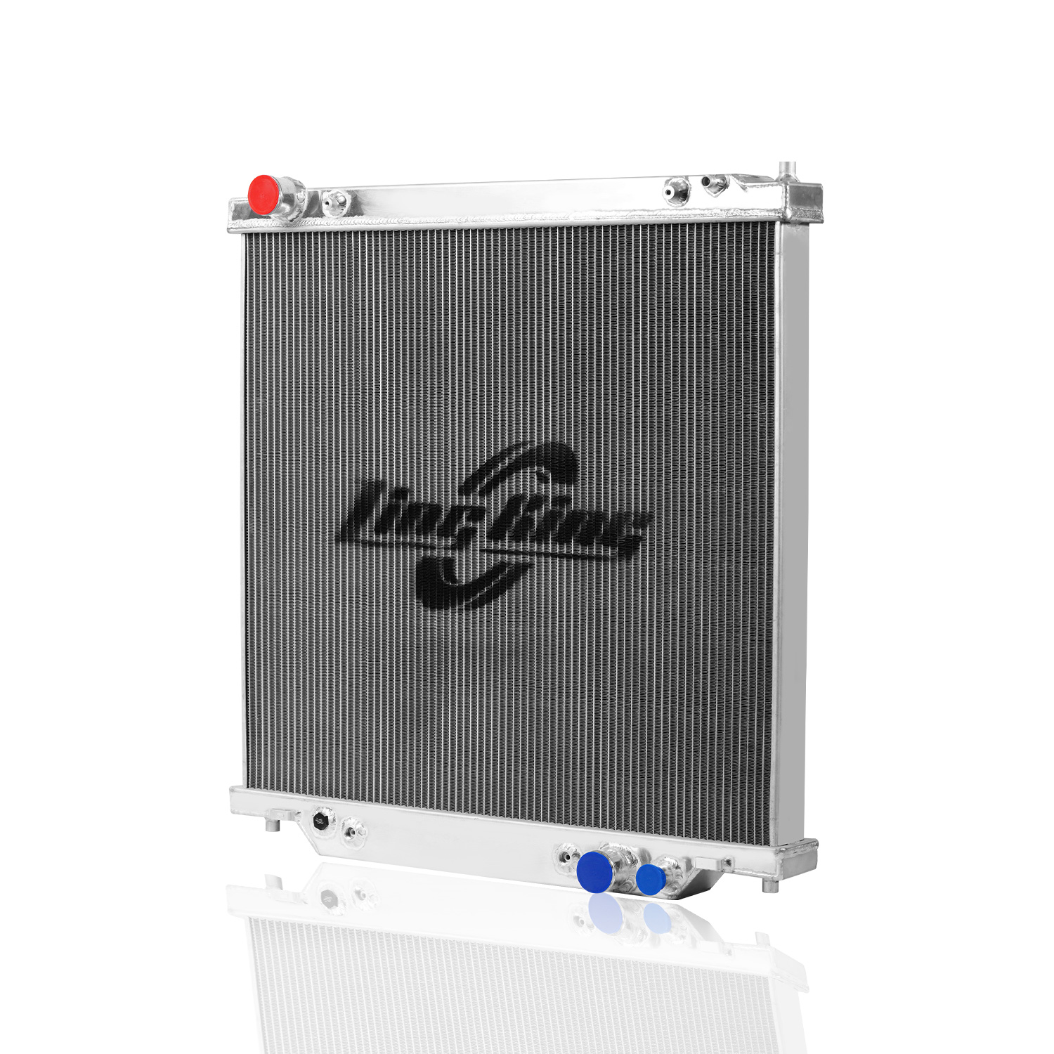 2-Row Race Radiator Compatible with 2003-07 Ford 6.0 Powerstroke F250 F350 F450, All Aluminum Radiator