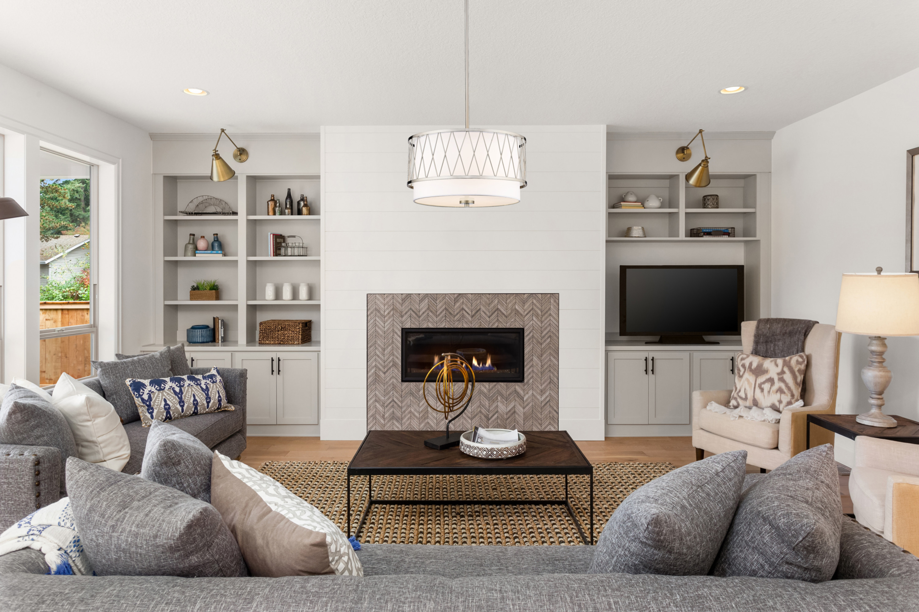 Z-Lite Dalton 3 Light Pendant in Matte Black/White