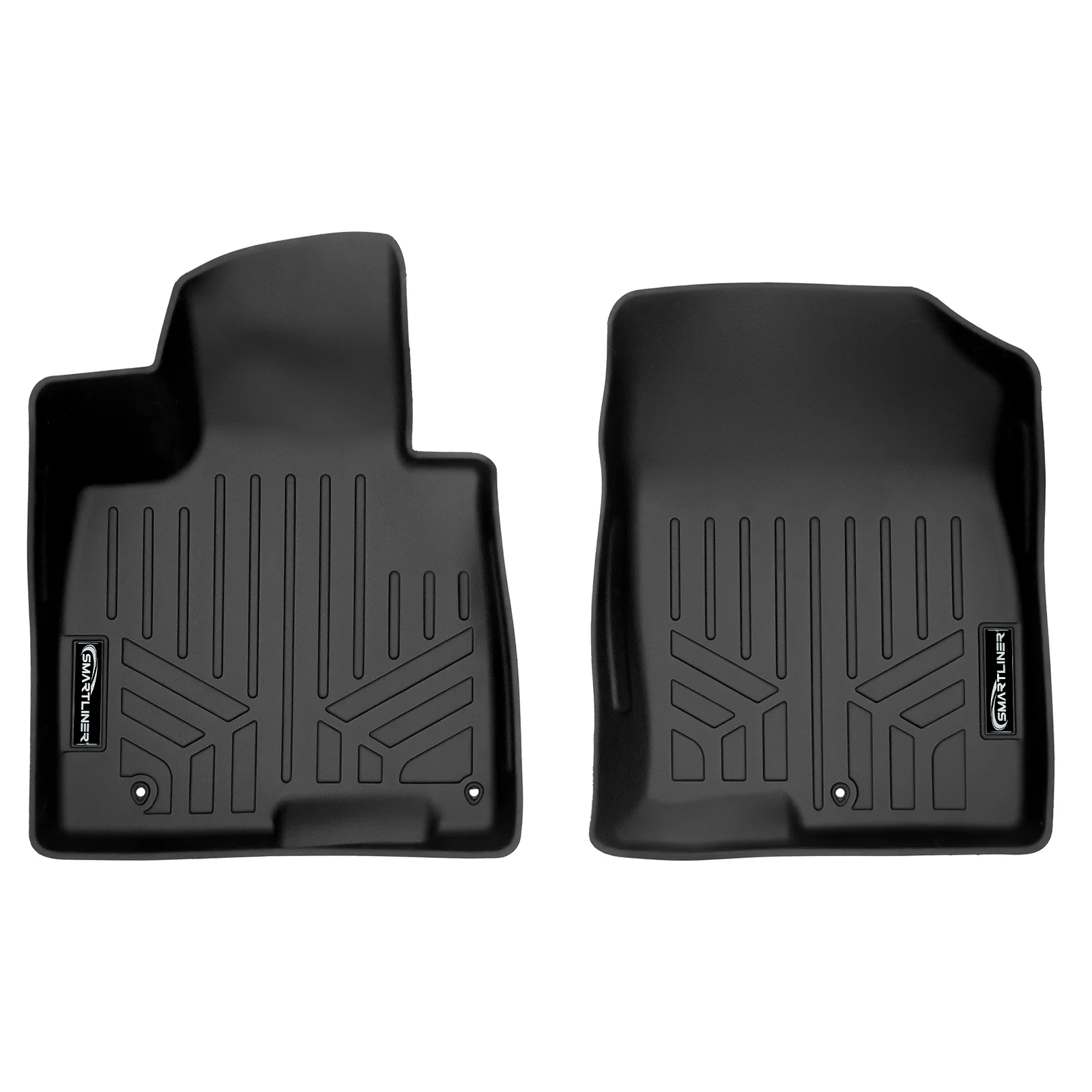 SMARTLINER All Weather Custom Fit Floor Mats 1st Row Black Liner Set Compatible With 2022 Hyundai Tucson/ 2022 Hyundai Santa Cruz