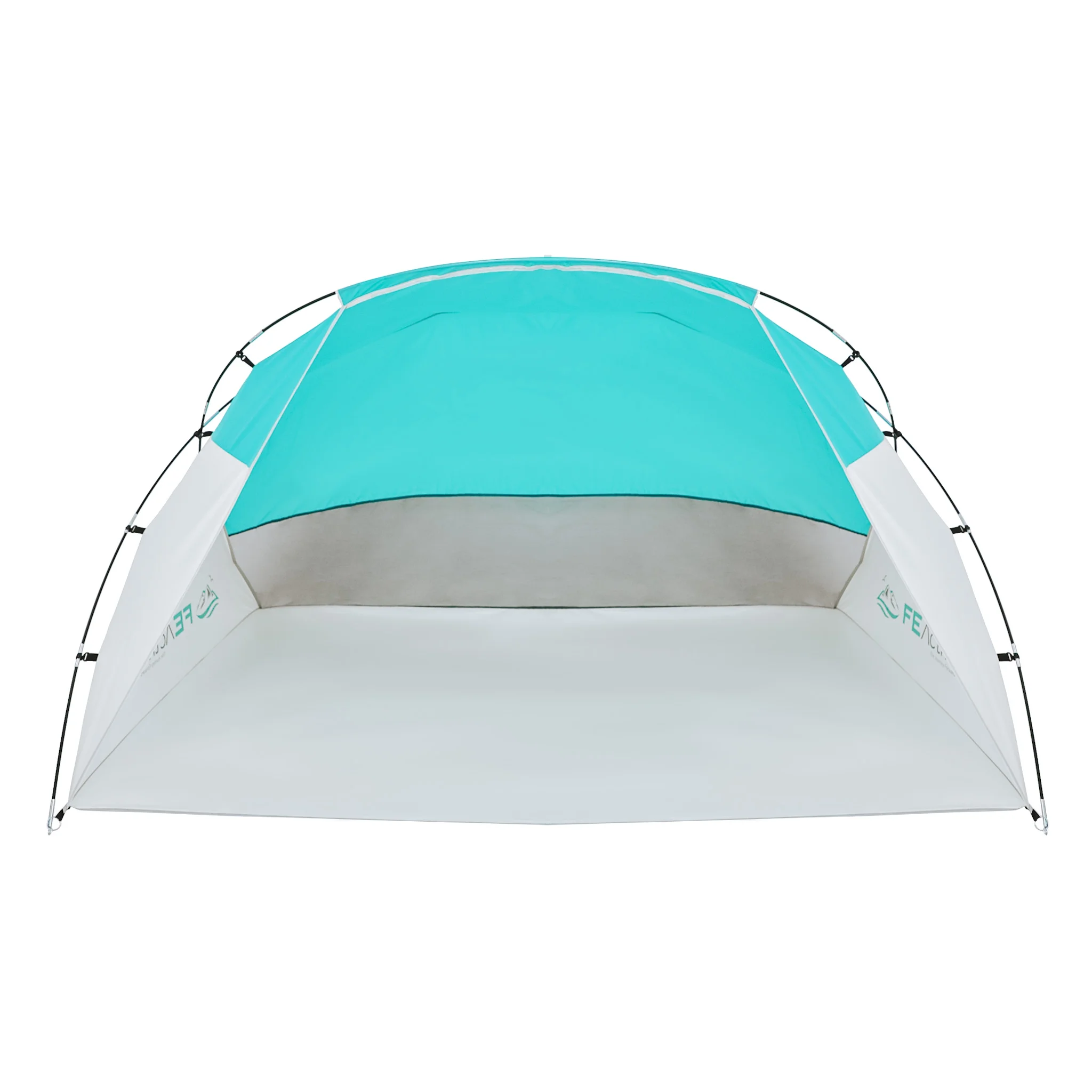 FE Active Pop Up Beach Shelter - Easy Set up Family Beach Tent Outdoor Sun Shelter Half Dome Canopy Tent Adults & Kids Sun Shade for Camping, Hiking, Travel, Backpacking | Designed in California, USA