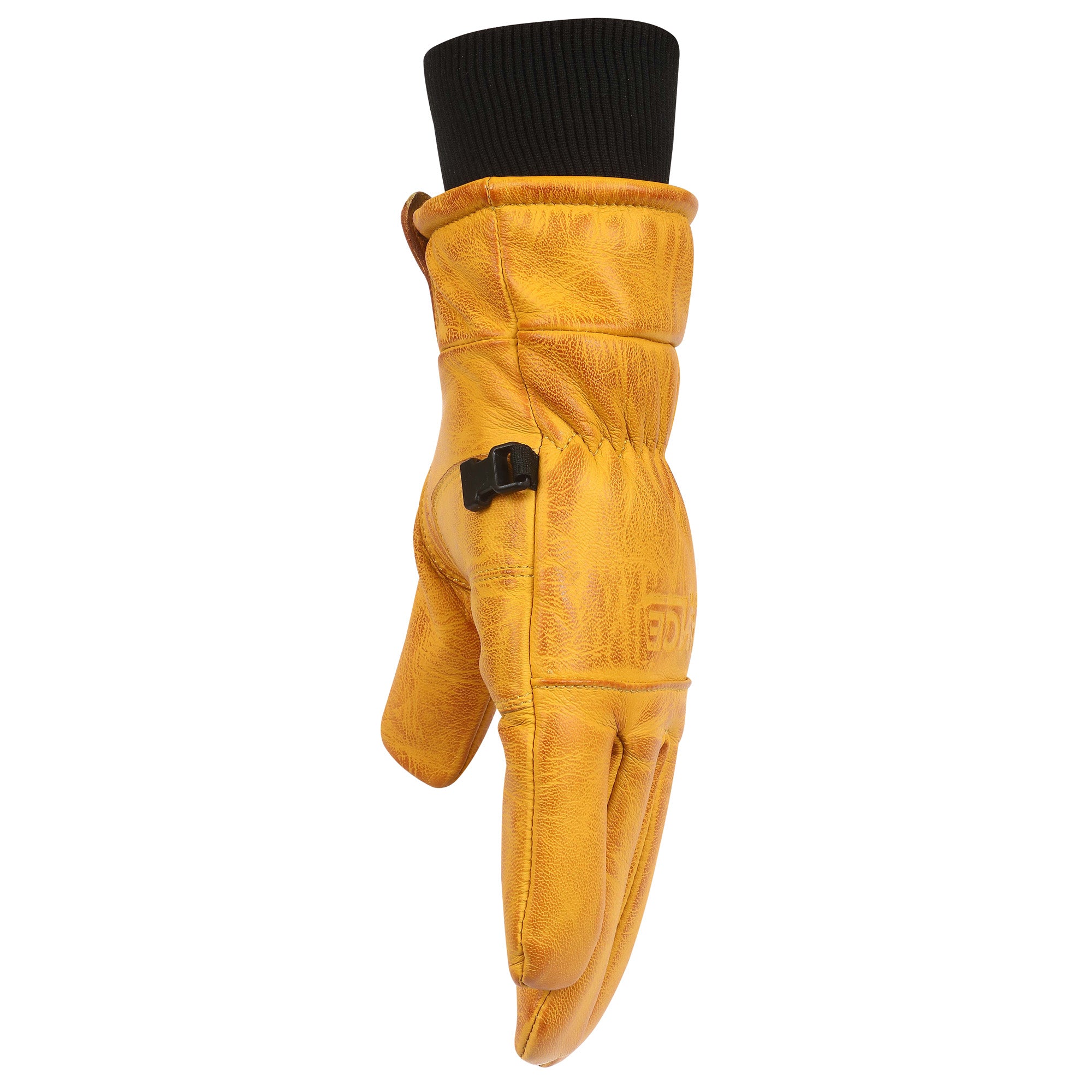 Vance Snow Goatskin Leather Waterproof Insulated Ski and Snowboard Gloves, Natural Tan