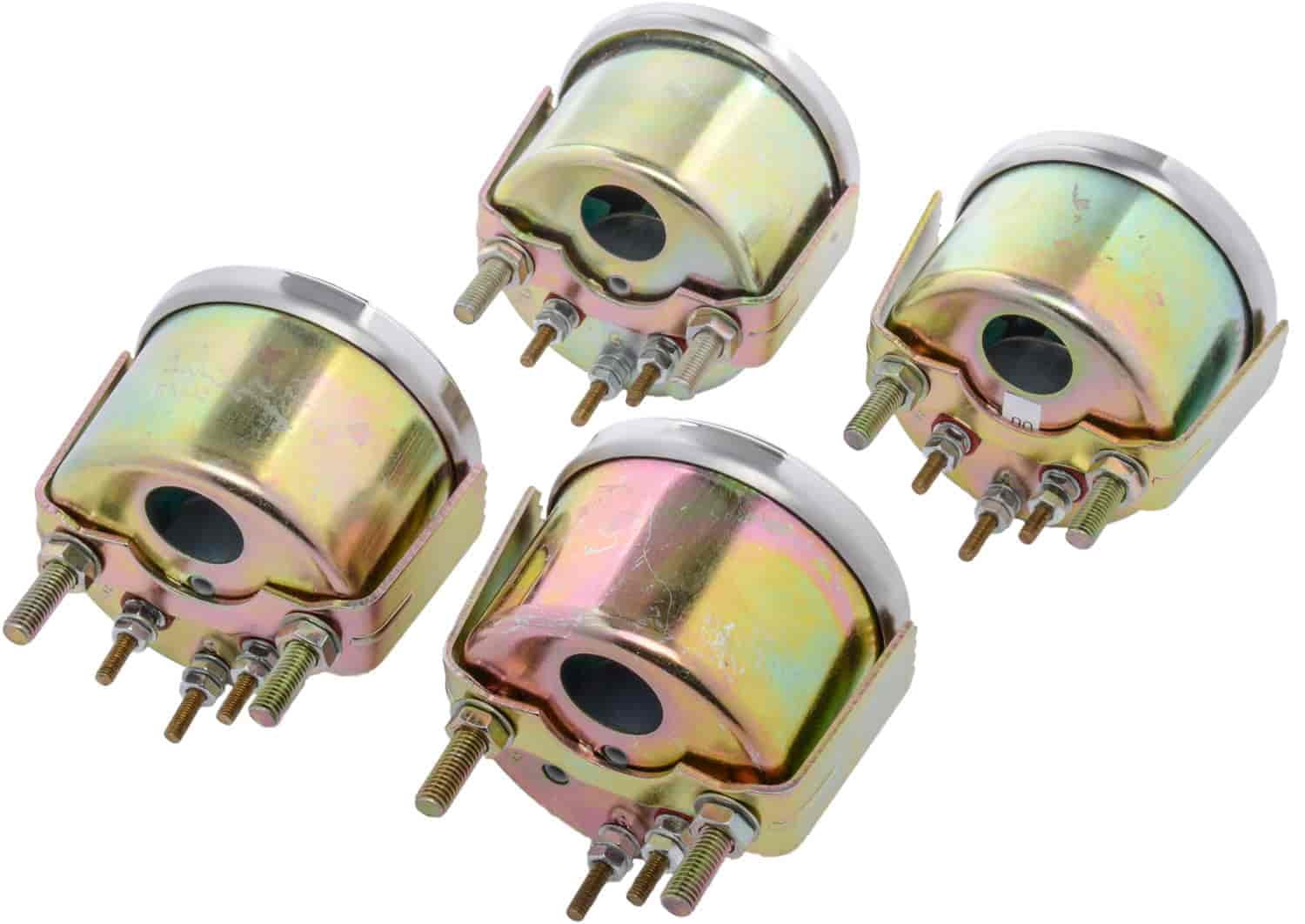 JEGS 41292 6-Gauge Set Electrical White Analog Face Black Numbers Red Pointer LE