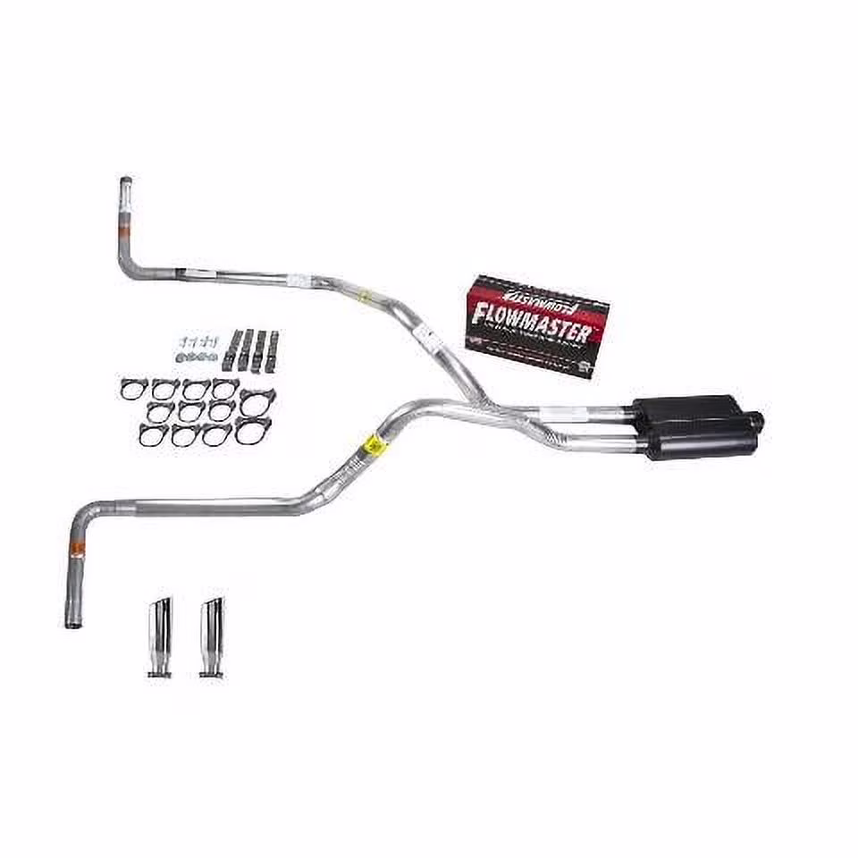 Silverado 96-99 dual exhaust 2.5 pipe Flowmaster Super 44 RC Tip Side Exit