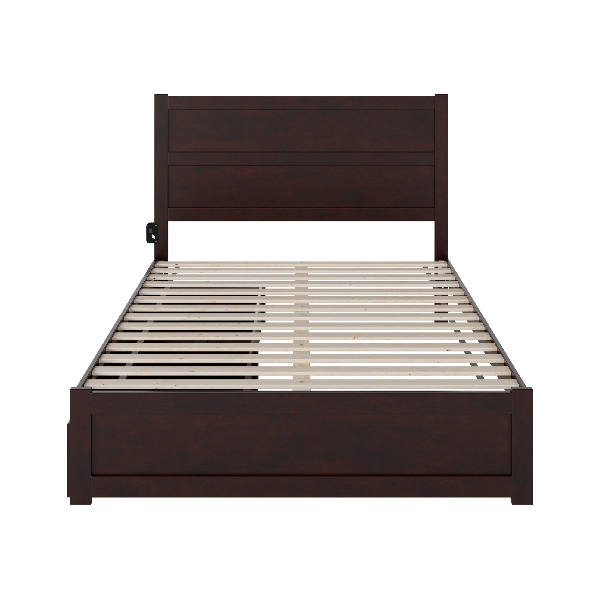 AFI NoHo Queen Wood Bed with Footboard and 2 Drawers in Espresso
