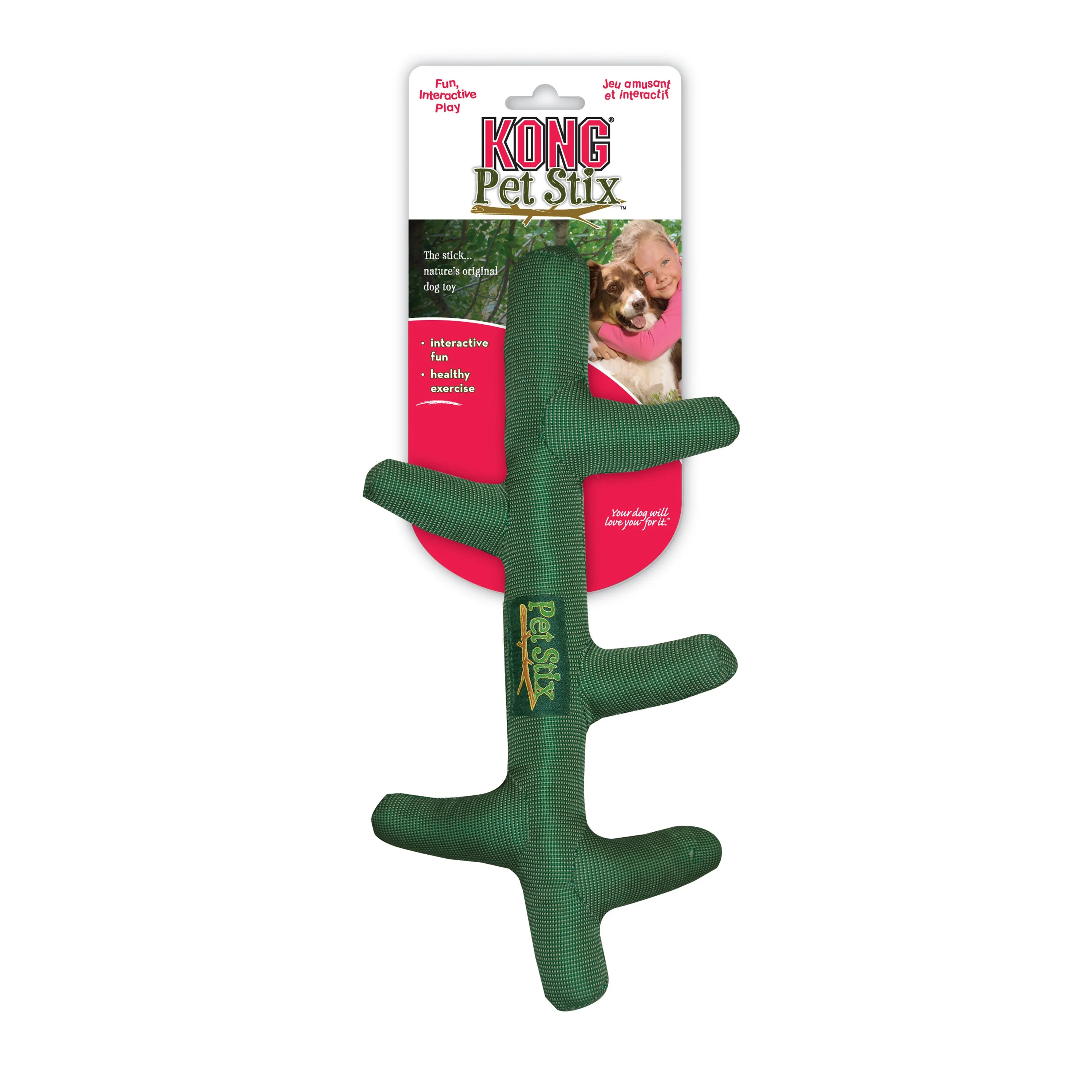 Kong Pet Stix Interactive Dog Tug Toy, Assorted, Medium