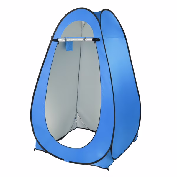 Fithood 1-2 Person Portable Pop Up Toilet Shower Tent Changing Room Dressing Tent Camping Shelter Blue