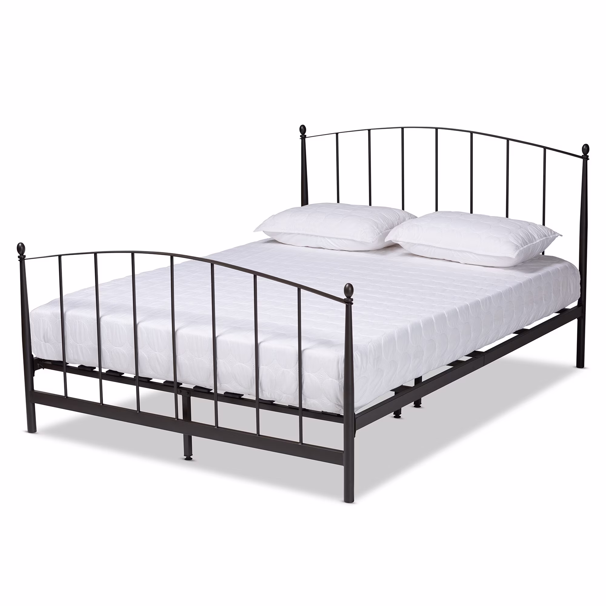 Baxton Studio Lana Modern and Contemporary Black Finished Metal Platform Bed Queen