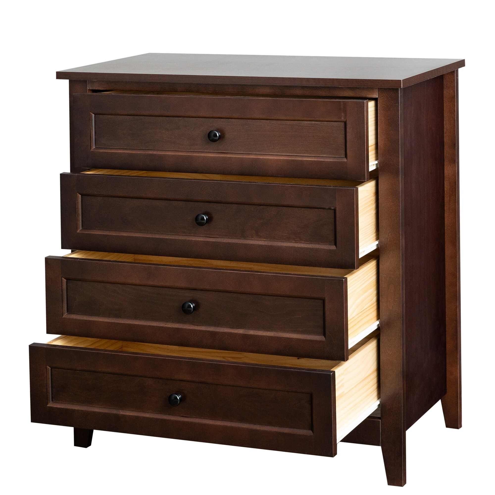 BESTCOSTY Retro 4-Drawer Dresser Cabinet