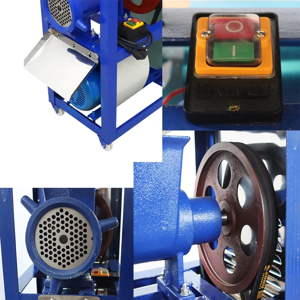 PreAsion Electric Bone Crusher Feed Processer Meat Fish Chicken Bones Grinder Chopper 220V 2.2KW