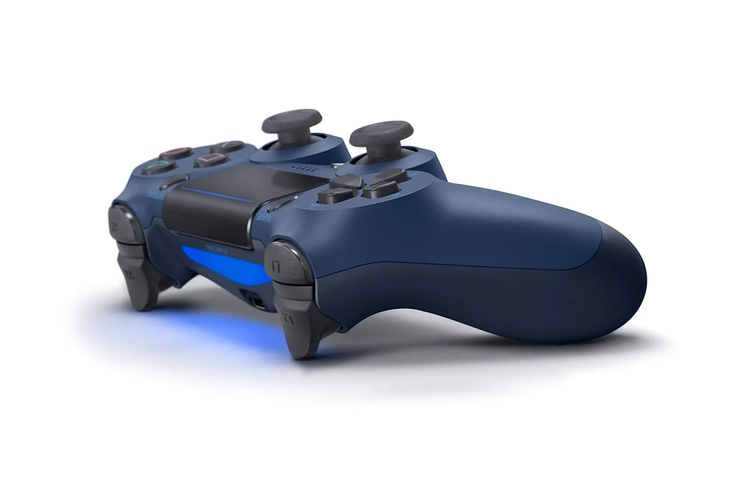 Navy DualShock PlayStation 4 Wireless 2 Controller Bundle - With Earbuds Like New with BOLT AXTION