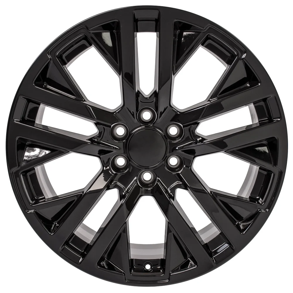 22 inch Gloss Black 5309 Wheels SET(4) fits Chevrolet Suburban Tahoe Silverado 22x9 High Gloss Black 5-Split-Spoke Rims 84253948 SET