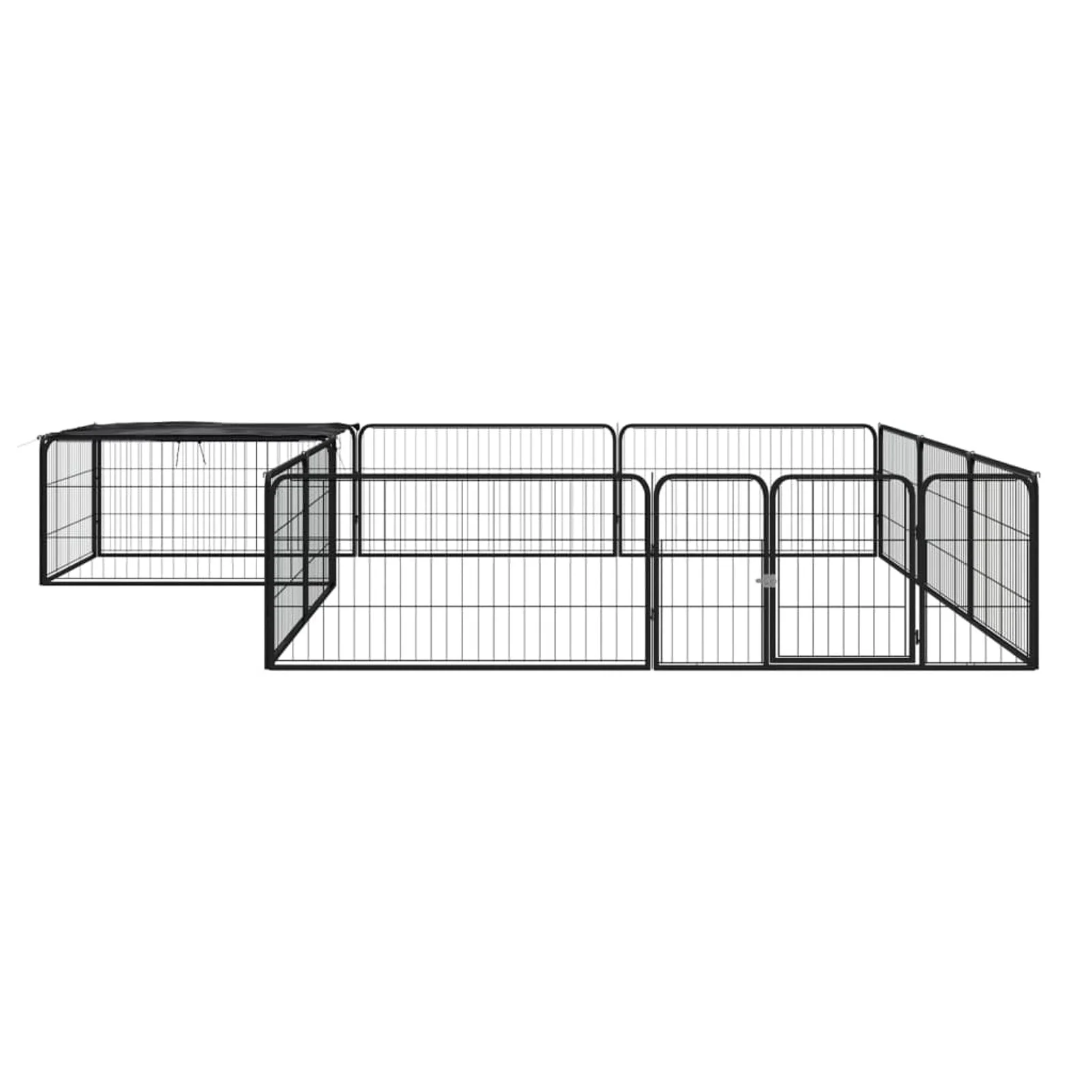 Gecheer 12-Panel Dog Playpen Black 39.4