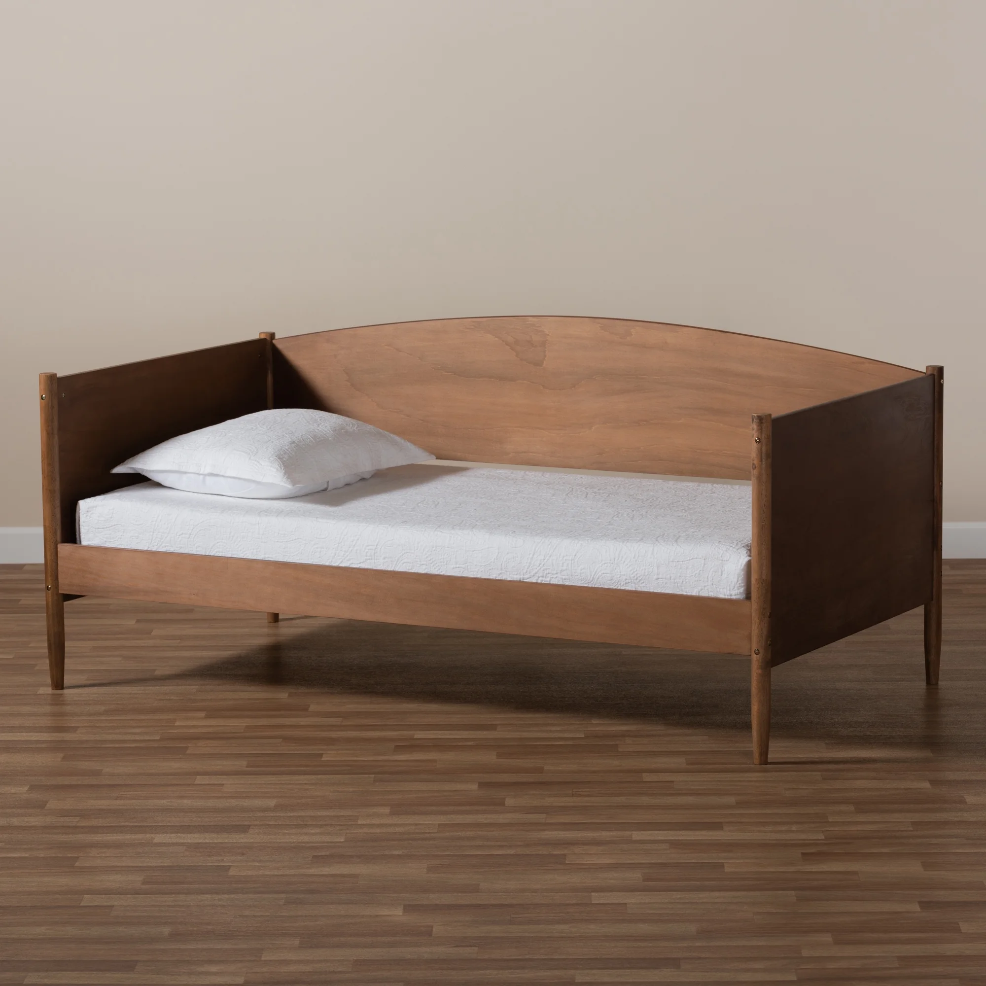 Baxton Studio Veles MidCentury Modern Ash Wanut Finished Wood Daybed