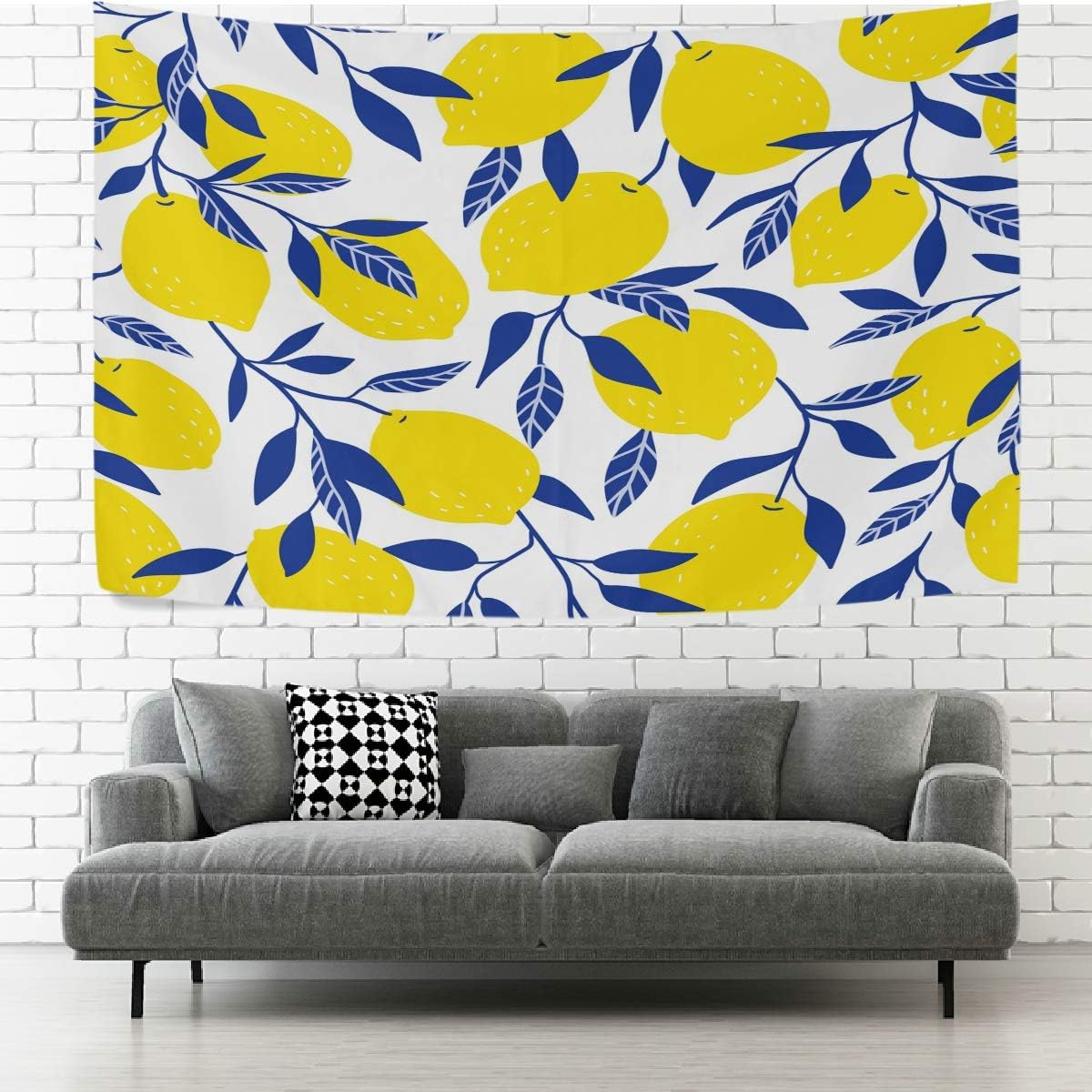 Hyjoy Tapestry Rainbow Dogs Paw Footprints Black Tapestry Wall Hanging Decorative Wall Tapestries Wall Art Wall&nbsp;Blanket&nbsp;Bedding Tapestry for Bedroom Living Room Dorm Home Decor 60