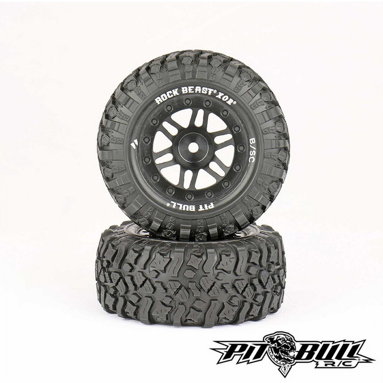 Pit Bull Tires PBTPB9004BKW Pre-Mounted 2.2 & 3.0 Rock Beast XOR B-SC - Basher Edition